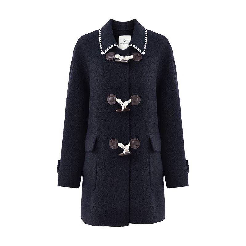 Women's College Style Wool Blend Toggle Coat