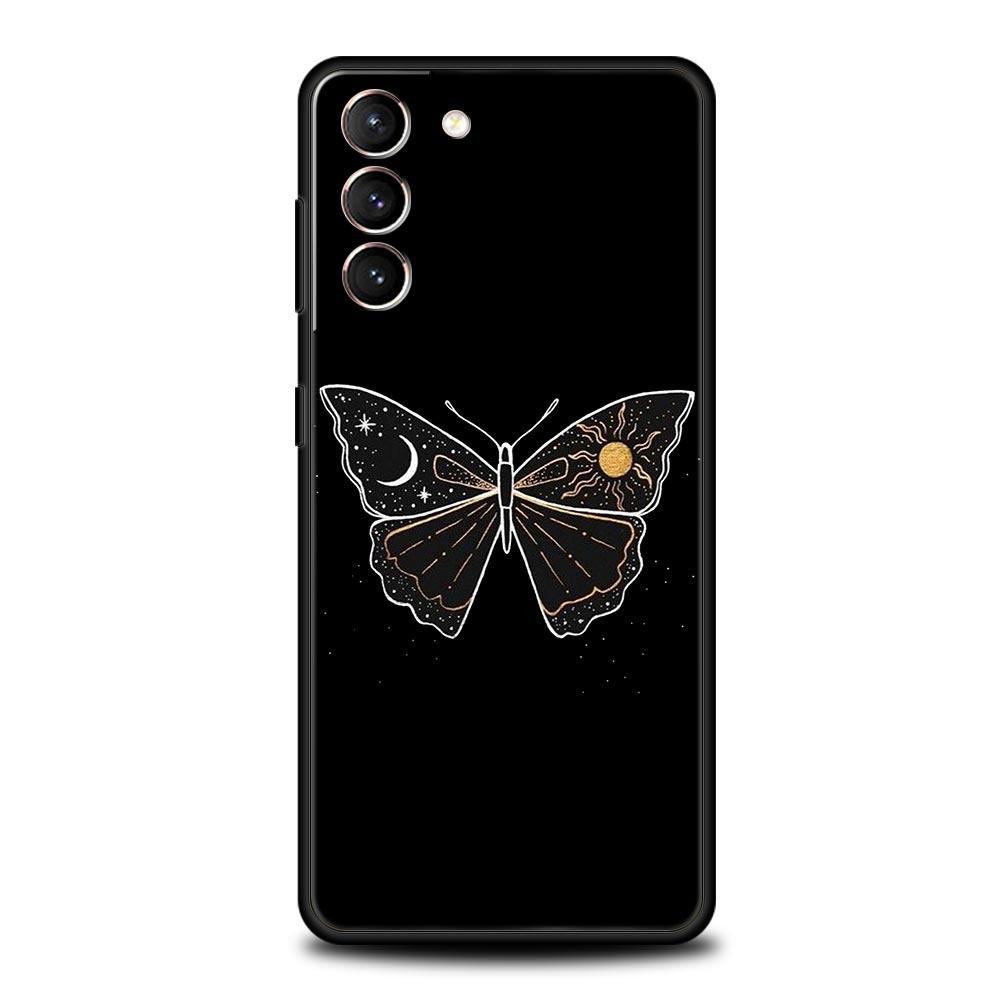 Moon Tarot Cat Aesthetic Soft Phone Case For Samsung Galaxy S23 S22 S21 S20 FE Ultra 5G S10 S10E S9 S8 Plus 10 20 Cover Bumper