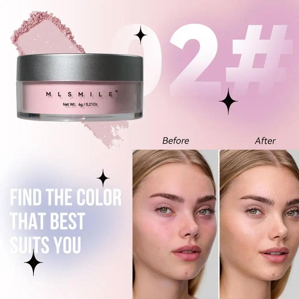 Long Lasting Glitter Setting Powder Oil Control Pearlescent Face Powder Hide Pore Natural Finish Matte Powder Concealer Setting