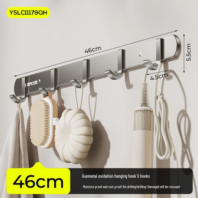 Space-Aluminium Haken ohne Bohren: Haken für Bad, Küche, Mantel, Handtuch & Mehr