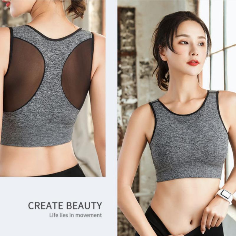 Beautiful Back Shock Absorption Gathered Quick-drying Plus-size Fitness Clothing Yoga Clothing Sports Underwear