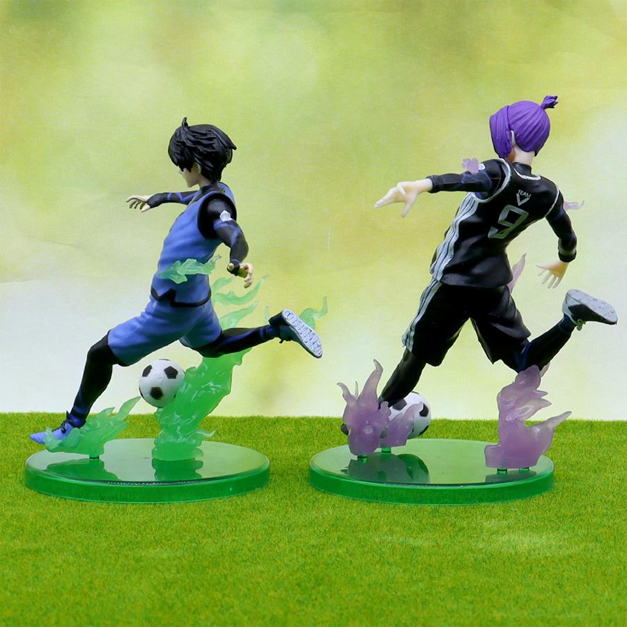 Anime BLUE LOCK Funny Football Sport Lover Soccer Fans Kick The Ball Action Figures Style Statues Home Ornament Desk Doll Toys