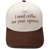 I Need Coffee Embroidered Truck Driver Hat Color Matching Fun Men and Women Casual Shade Dad Hat