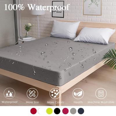 99,99 % wasserdichte Spannbettlaken mit Gummizug, rutschfeste Matratzenauflage, Matratzenschoner für Einzel-, Doppel-, King-Size-, Queensize-Betten