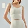 Lu Same Sports Vest Female Outwear Semi-Fixed Cup Running Workout Bra Pilates Training Wear Yoga Vest
