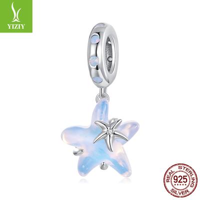 S925 Silver Dream Starfish Pendant Diy Bracelet Beads Ocean Wind Loose Beads Jewelry Accessories