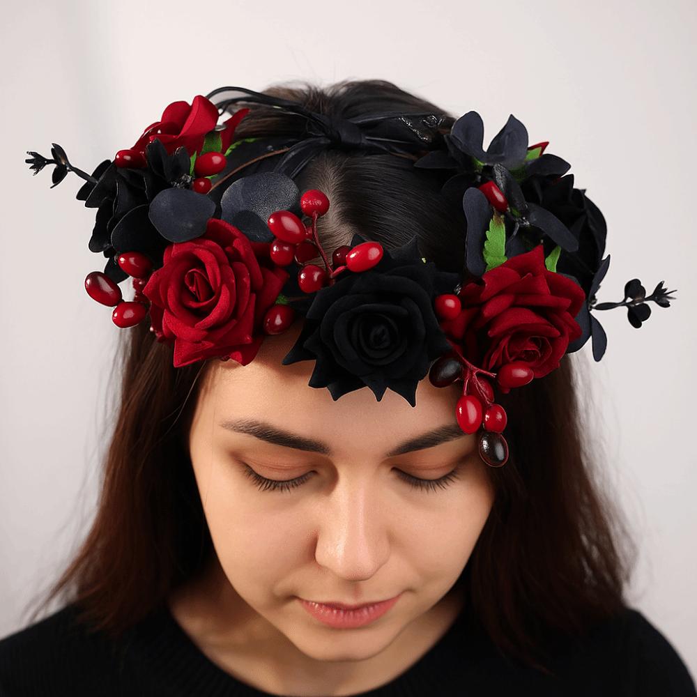 Fashion Simulation Flower Headband Exquisite Cosplay Headband Halloween Headband  Theme Party