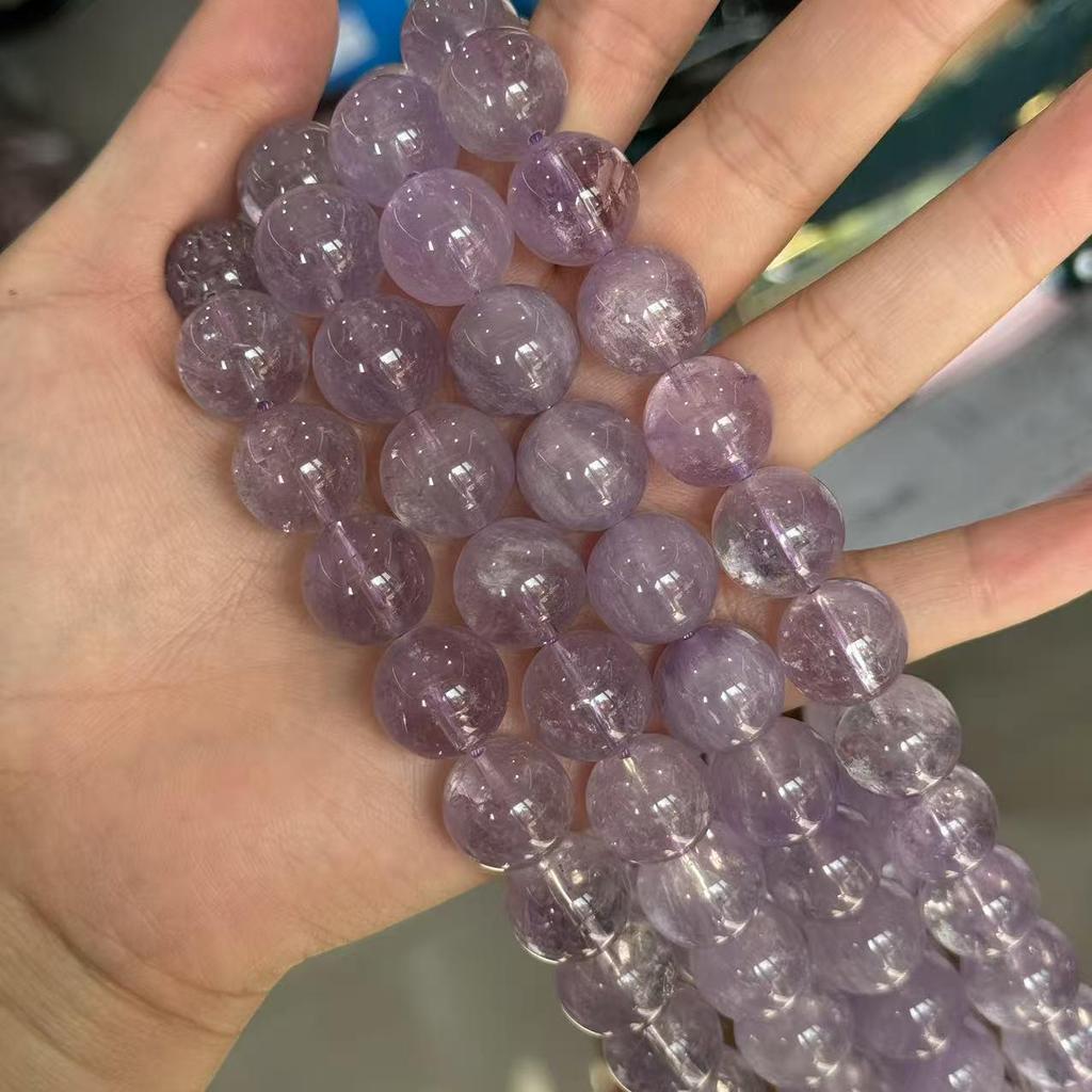 Bolivian Light Lavender Amethyst Round Beads - Semi-finished Accessories