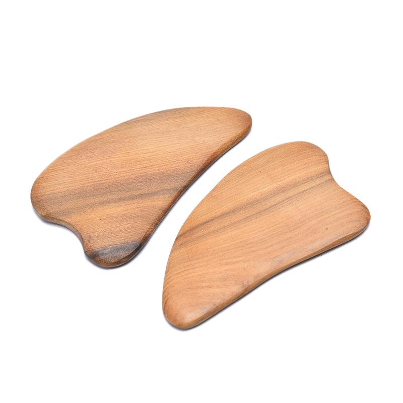 Natural Wood Gua Sha Stone Face Massager Scrapers Tools For Face Neck Back Body