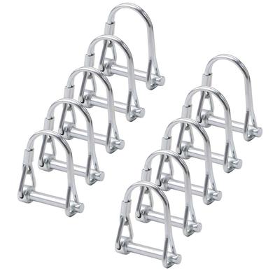 10pcs Carbon Steel Line Lock Pins – Self-Locking Ring Shaft Pins 5x30-55mm For Agricultural, Lawn, Trailer, Boat, Track Applications
