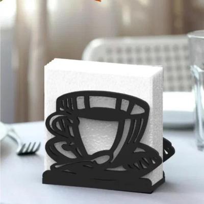 Porta-lenços em formato de xícara de café em aço inoxidável, dispensador de lenços de papel, porta-guardanapos para mesa de cozinha e restaurante, utensílios domésticos
