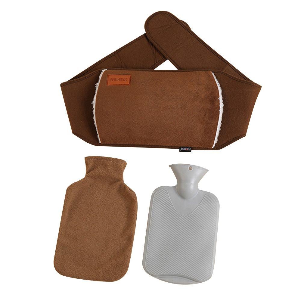 Portable PVC Hot Water Bottle Belt Wearable Cartoon Hot Water Pouch Soft Hand Warmer Plush Waist Cover Belt
