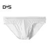 Men Briefs Mid-rise High Elasticity Tight Fit Breathable Panties Solid Color Mesh Stitching Sexy Underwear Daily Wear