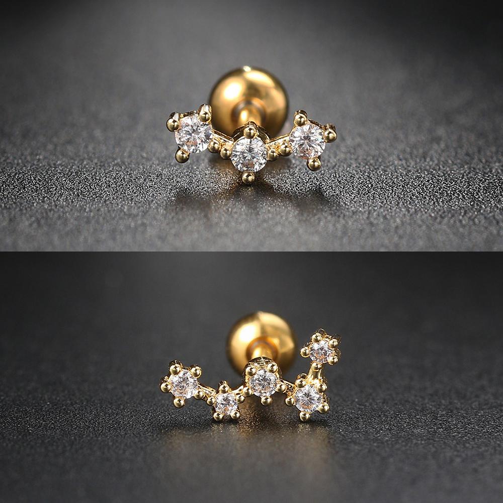 Piercing Constellation Earrings Women 1pc Daith Helix Body Jewelry Silver Color Cartilage Ear Accessories Conch Rook Tragus Lobe