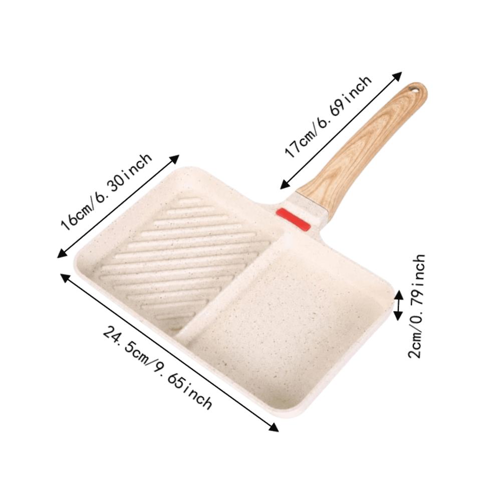 Temperature Sensing Breakfast Skillet Maifan Stone Coating Steak Frying Pan Breakfast