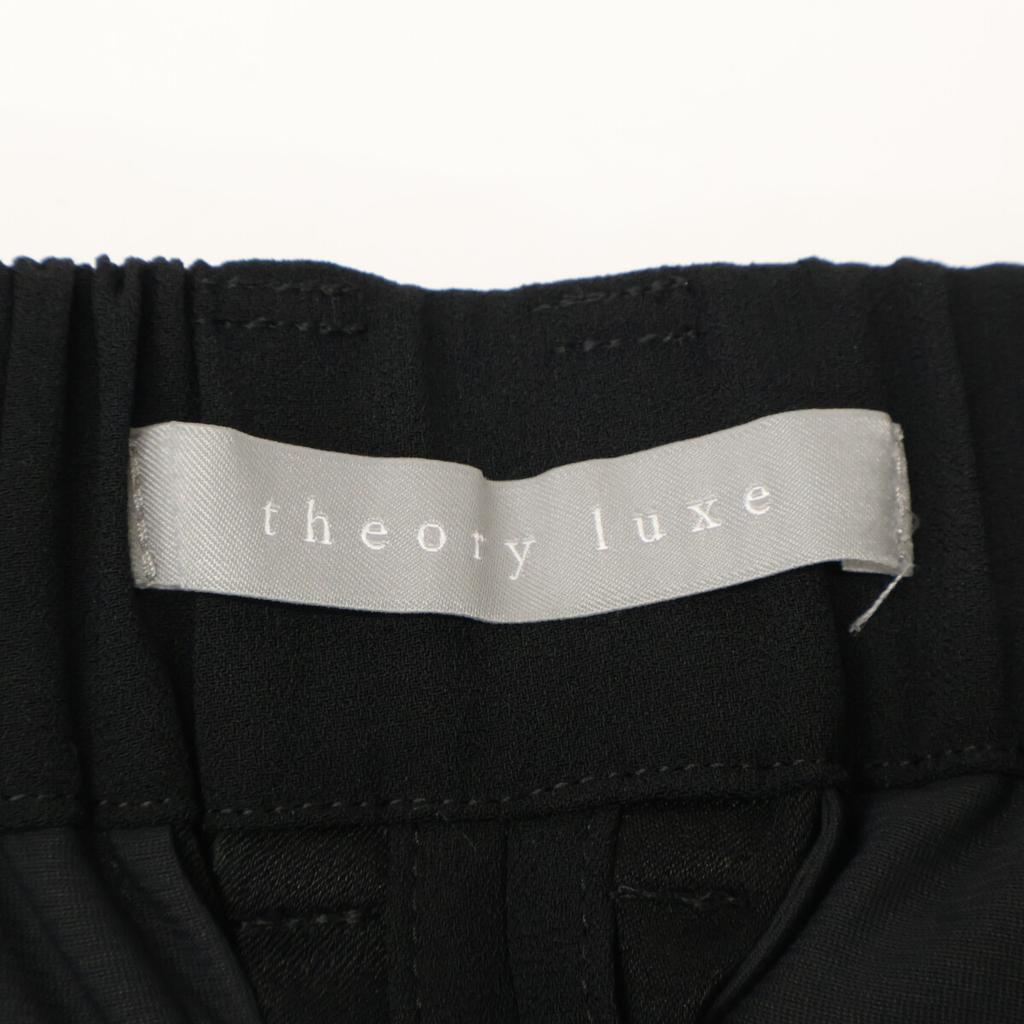 theory luxe 24Stainless Steel 03-4106419 Black Belted Wide Flare Pants Bottoms S34 blackUsed