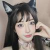 Black and White Cat Ear Plush Headband - Cute Lolita Hair Accessory