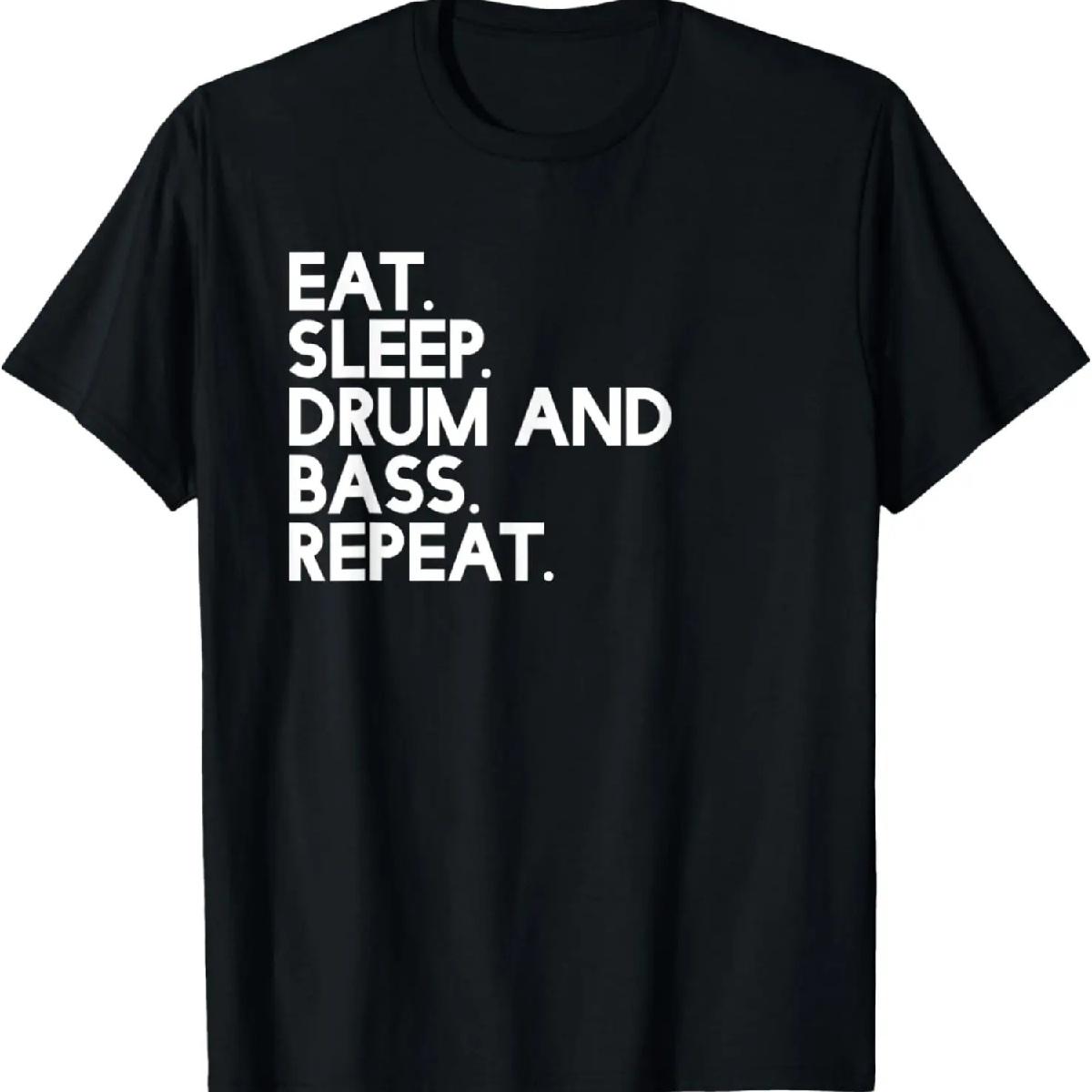 

Eat Sleep drum and bass repeat - Music T-Shirt XXXXXL чорний