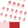Nail patch red flame glitter wearable manicure white love wearing manicure advanced nails