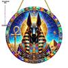 Egyptian Goddess and Pharaoh Acrylic Sun Catcher, Ancient Egyptian Mythological Theme, novelty home decor, Perfect Durable for Bedroom