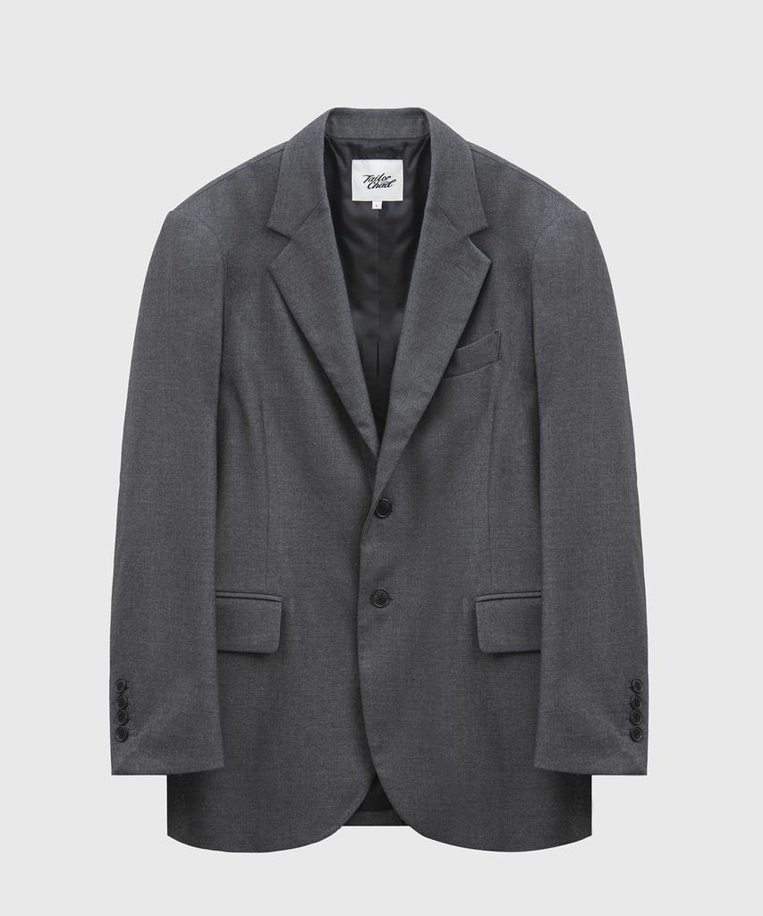TAILORCHAD [Set] Signature Grey Tailored Single Blazer