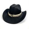 Western Cowboy Hat Men'S And Women'S Bull Head Accessories Peach Heart Top Jazz Hat Big Edge Top Hat