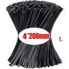 1000/100Pcs Plastic Nylon Cable Tie Self-locking Cord Ties Straps Fastening Loop Adjustable Wire Ties Home Hardware Organizer