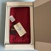 Used New Borsalino Stole Bordeaux UV Cut Cashmere 30% Hand Washable