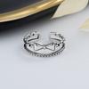 Adjustable Open Butterfly Knot Ring Plated Copper Women Men Minimalist Chic Friendship Gift Finger