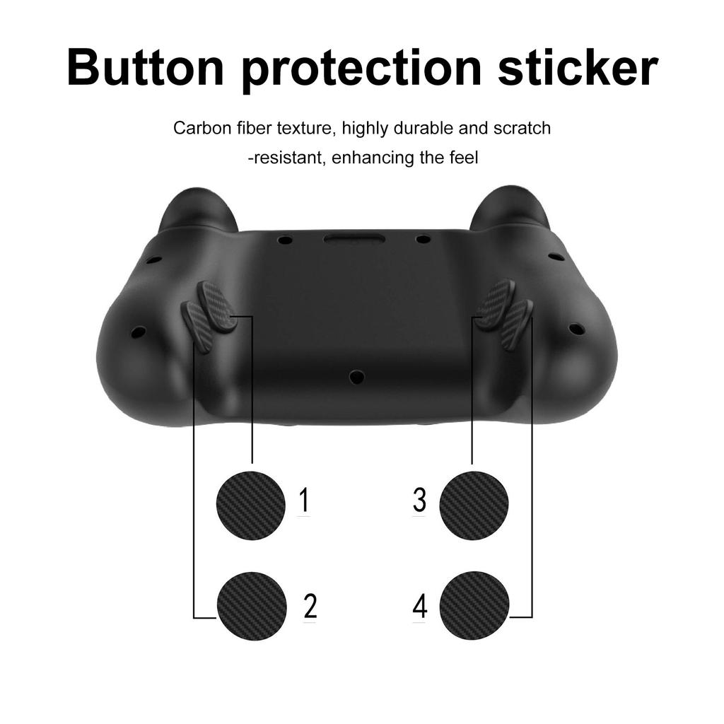 Silicone Handle Protection Kit with Dusk Cover Game Controller Sticker Carbon Fiber Touchpad Sticker for Steam Controller 2026