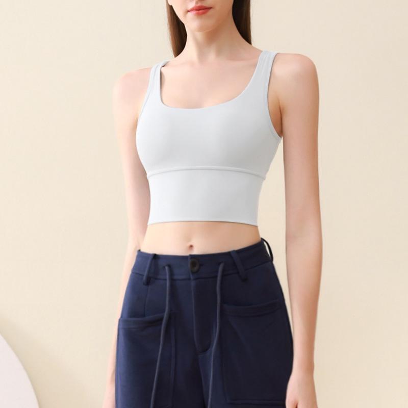 Cross-Back Sports Bra - Full Cup, Breathable, with Chest Pads for Running and Yoga 