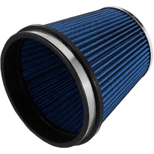 6" Inlet Cold Air Intake Filter Cone Replacement Performance Washable Clamp-On Dry Air Filters Red (6" Tall)