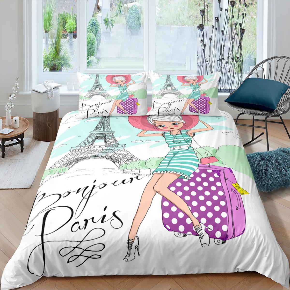 

Luxury Duvet Cover and Pillowcase Digital Printing Star/moon/meteor Double Winter Quilt Cover Set Lantern Duvet Cover 1 Person 200*229cm Us-Full