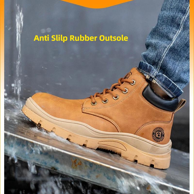 Steel Toe Shoes Winter Safety Shoes for Men Anti Smash Puncture Proof Safety Boot for Engineers Protective Indestructible Shoes