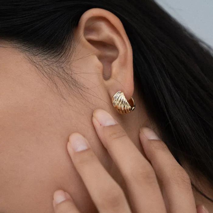 Melody Line Earrings 14k Gold Plated
