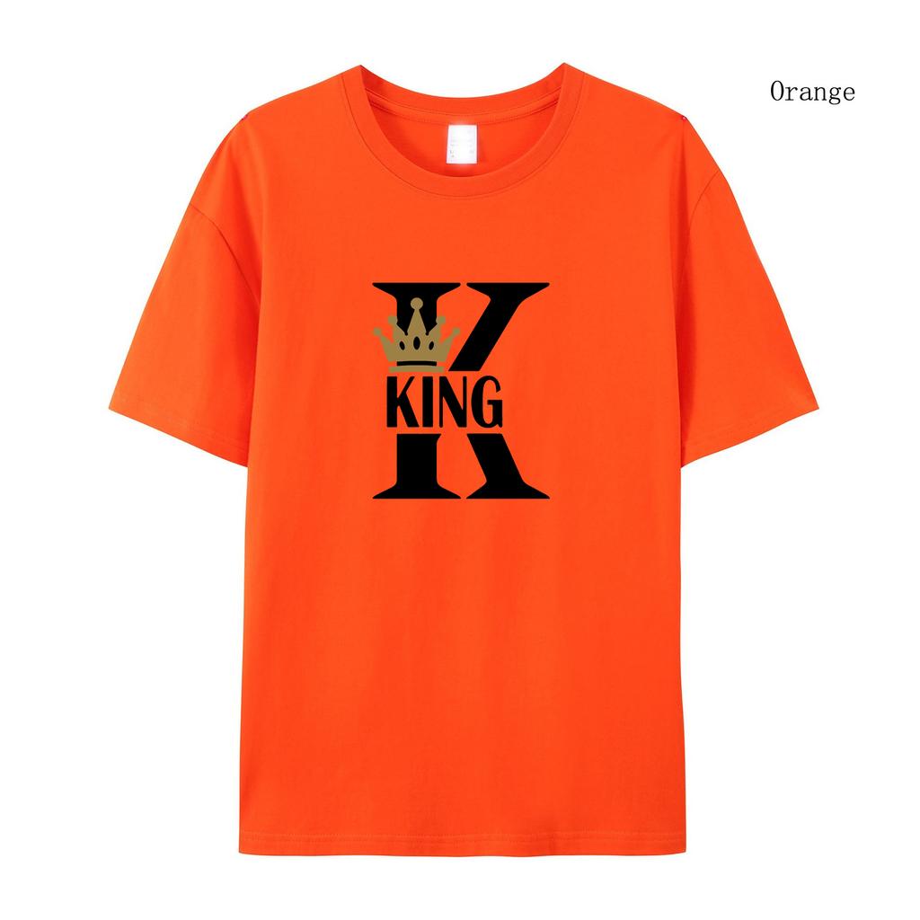 Damski Letni T-shirt z Krótkim Rękawem T-shirt z Krótkim Rękawem Król Nadruk Damski T-shirt T-shirt Jogger T-shirt z Krótkim Rękawem