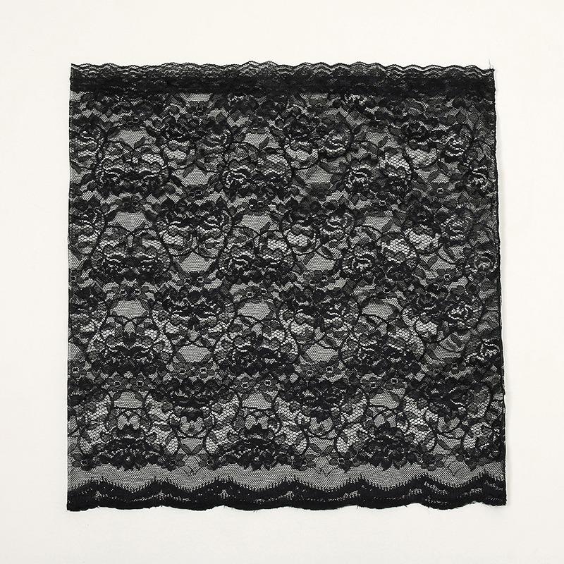 Lace lace women's black and white two-color solid color scarf, wedding temperament veil scarf YY