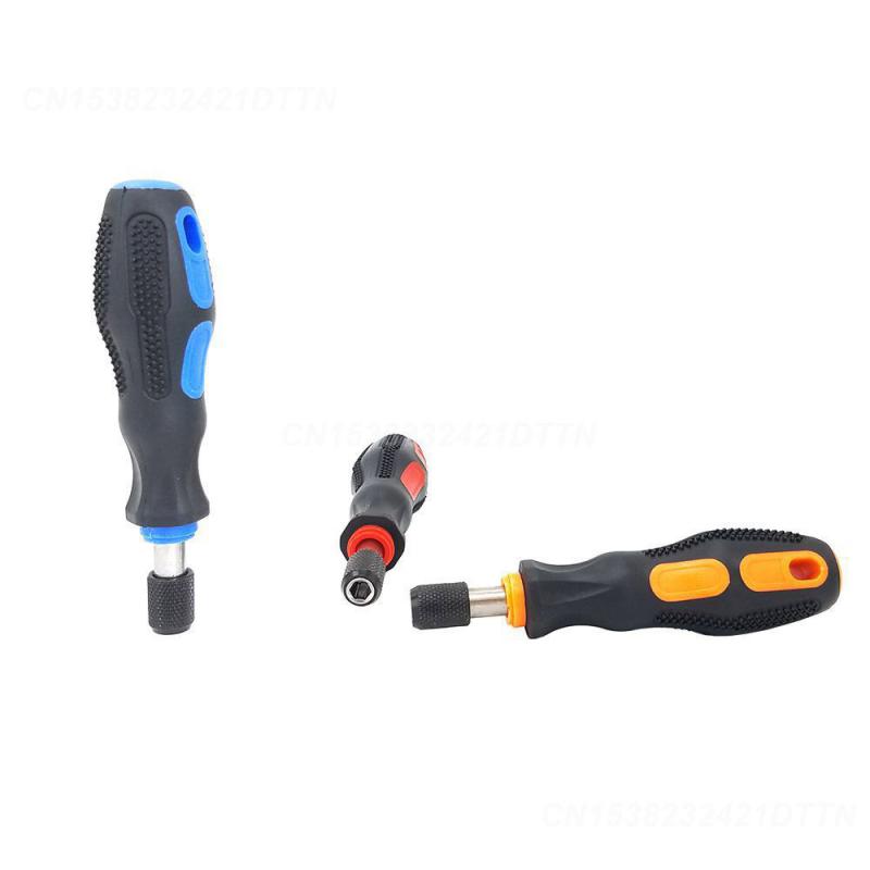 1/2PCS Suporte de chave de fenda destacável Cabo vermelho Cabeça de chave de fenda Cabo Ferramentas manuais Cabo de borracha Cabo magnético de chave de fenda