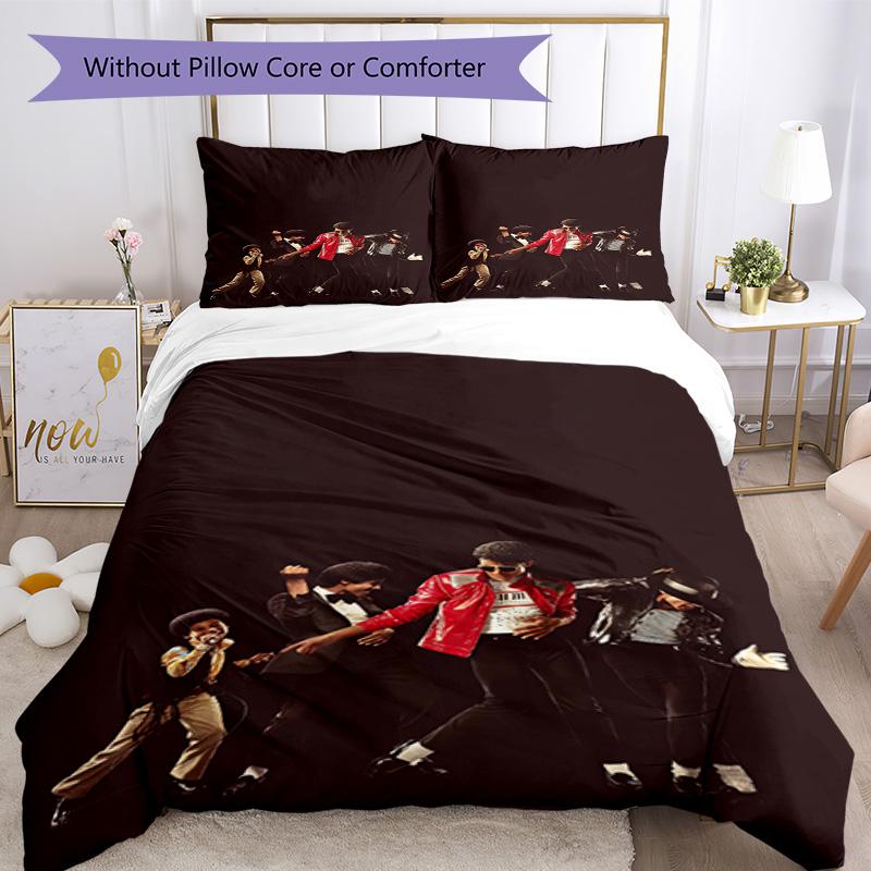 Michael Jackson Bedding Set Breathable Duvet Cover with Pillowcases Decorative Bed Linen for Bedroom Home Decoration Birthday Gift