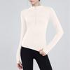 Women's High Elastic Half-Zip Long Sleeve Training Top