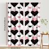 2PCS Pink Haige Pattern Love Style Curtains   Retro Sweet Style   Bedroom and Living Room   Drawbar Pocket Decorative Curtains