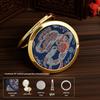Handmade Imitation Song Brocade Makeup Mirror: Ancient Style Chinese Portable Mirror, Dragon Boat Festival Gift