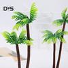 Blooming Bouquet Plastic Artificial Plant Mini Coconut Tree Wedding Party Cake Decorating Tool