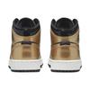 Air Jordan 1 Mid SE GS Metalická zlatá Černá Dětské tenisky Bílá DR6967-071