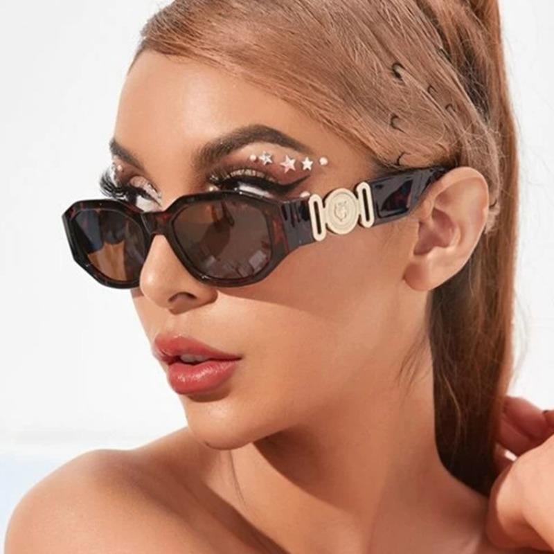 Fashion Vintage Small Rectangle Sunglasses Women Men Retro Lens Gradient Square UV400 Glasses Unisex
