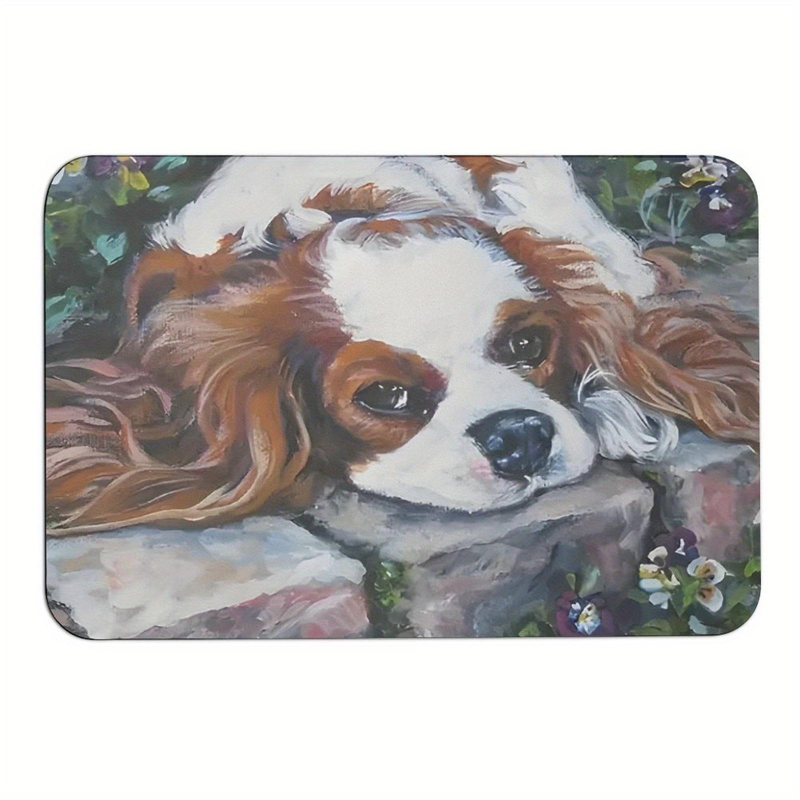 

Charming Cavalier Spaniel Art Doormat - High-Quality Non-Slip Mat, Beautiful Dog Painting Design, For Pet Lovers 40x60cm