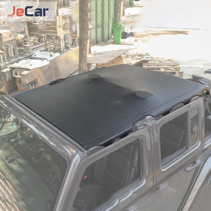 Car Cover Leather Soft Roof Top Full Length Cover Sunshade Accessories for Jeep Wrangler JL 4-Door 2018 2019 2020 2021 2022 Up