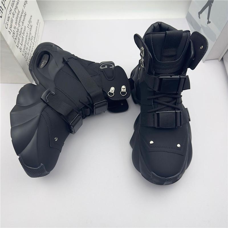 Fashion High Tops New Fashion Designer Men's Lace Up Thick Bottom Causal Shoes Flats Male Walking Sneakers Zapatos Hombre Ankle Boots