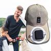 Solar Powered Charge Fan Baseball Cap Adults Summer Outdoor Camping Fishing Sun Shading Duck Tongue Mesh Cap Father'S Day Gifts