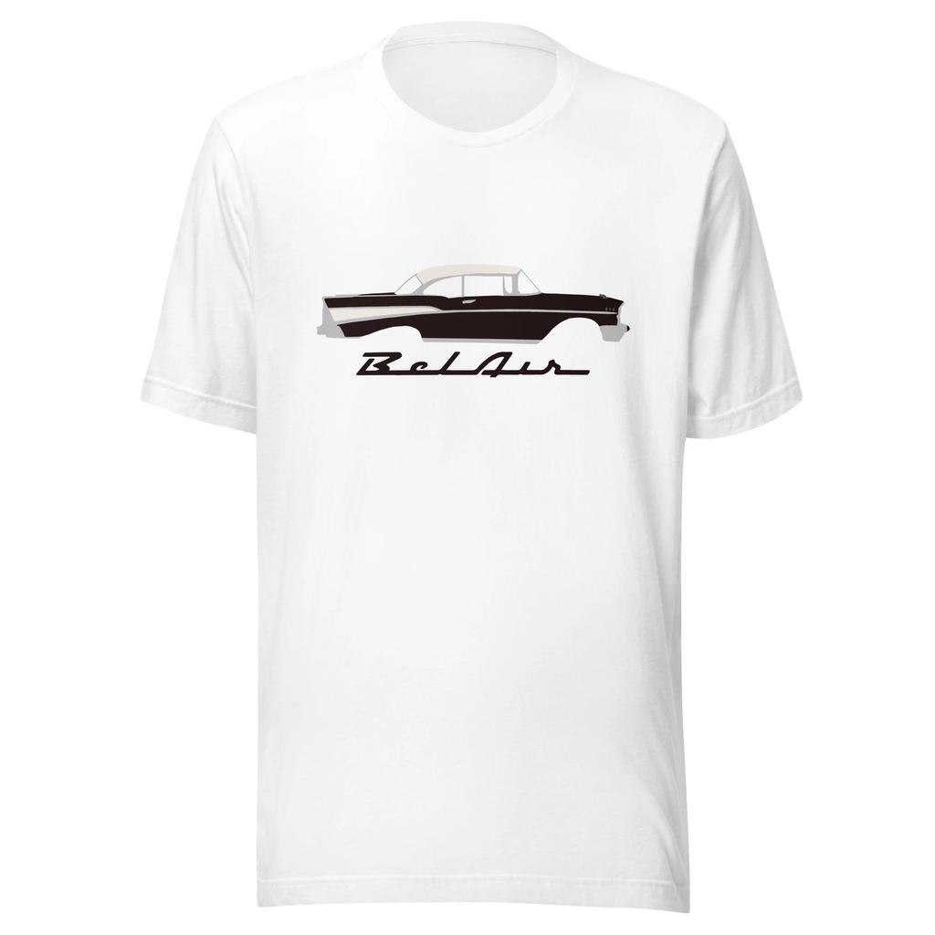 1957 Bel Air Onyx Black Antique 57 Chevy Classic Car Graphic t-shirt